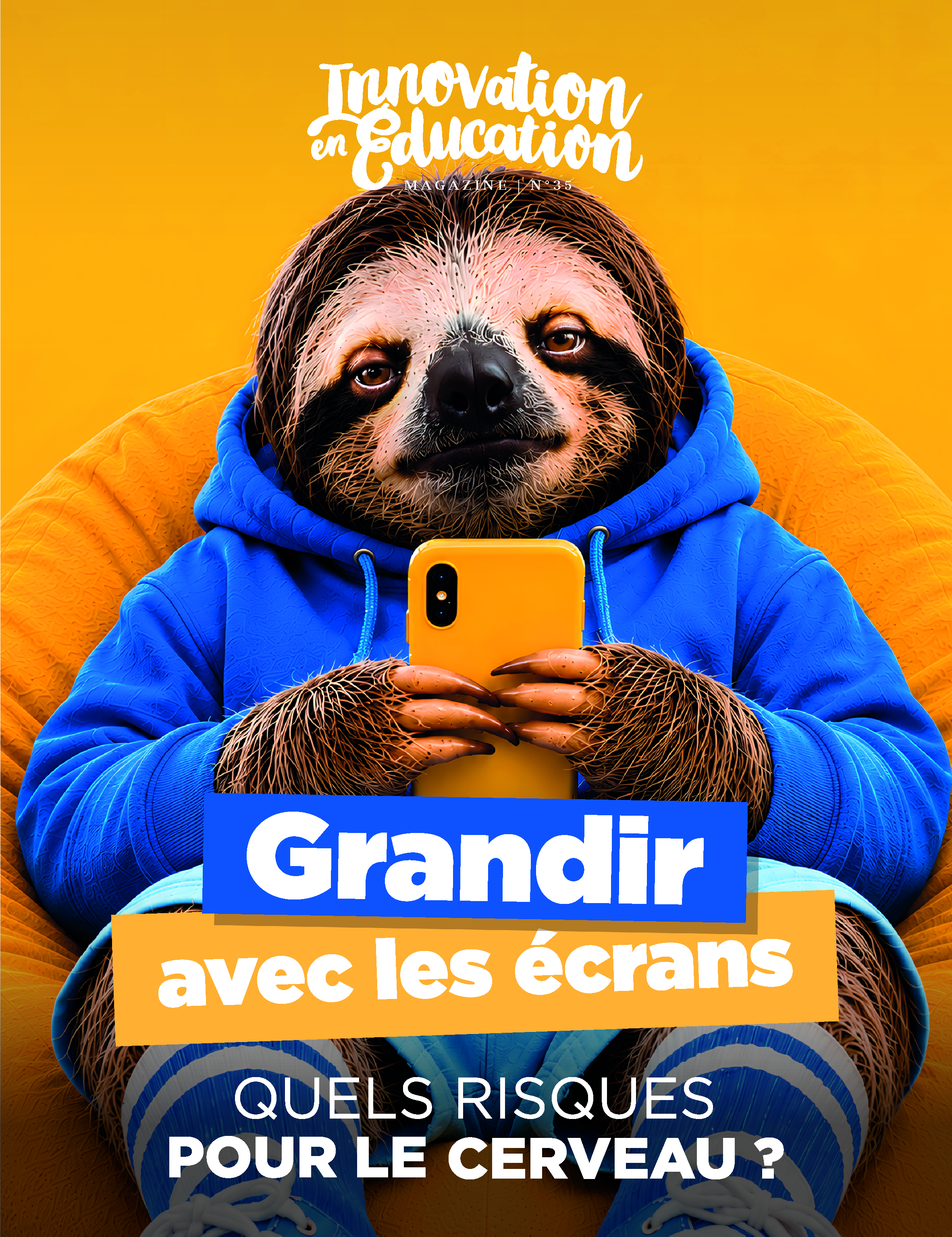 Couverture Innovation en Éducation n°35 —  Grandir avec les écrans